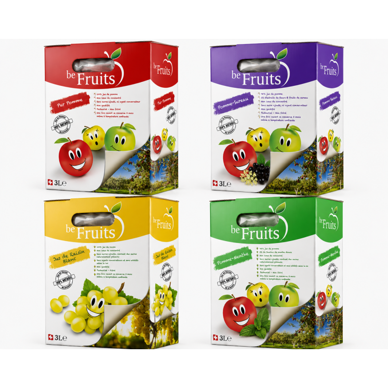 Jus de fruit 4 variétés